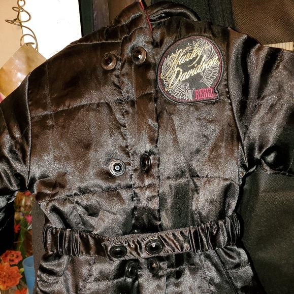 🖤Cutest Girls Satin 2T Harley Davidson Coat🖤 - Picture 5 of 15